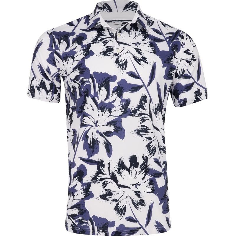 MATTR Broken Flower Polo|White Glow/Blue Crystal|Small|Medium|Large|X-Large|XX-Large