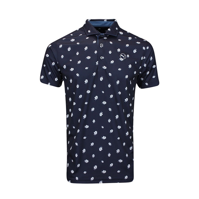 PUMA Pure Love Birdies Men’s Polo (Deep Navy/White)