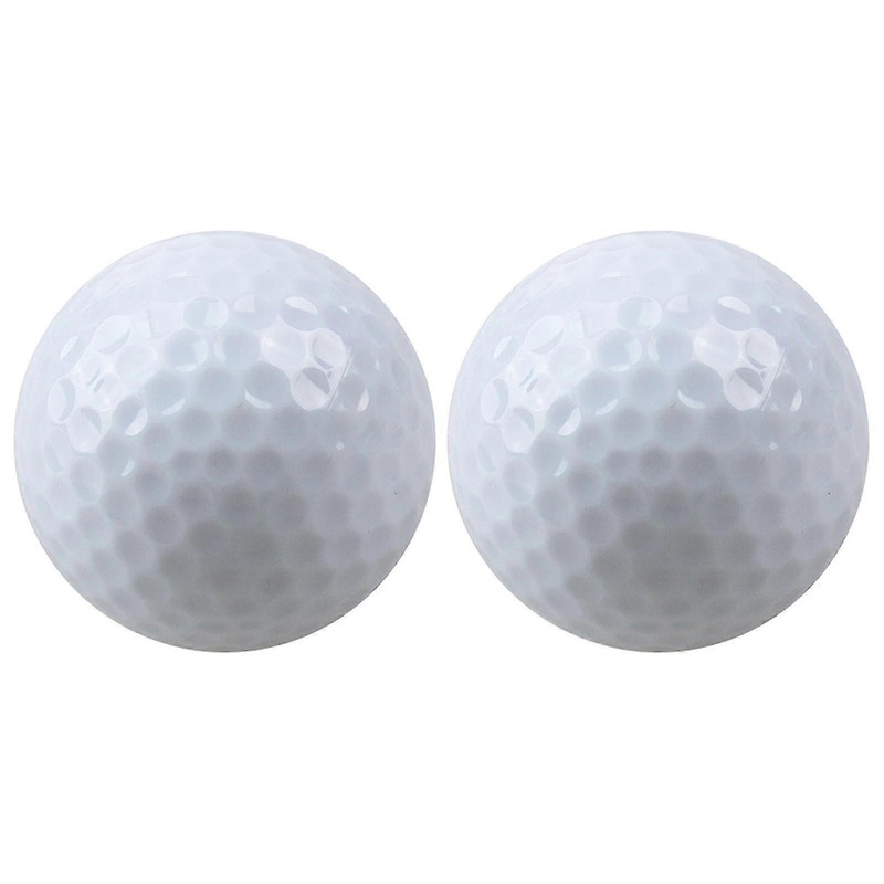 2Pcs Flashing Glowing Golf Ball LED Night Glow Golfing Gift Flash Light up well
