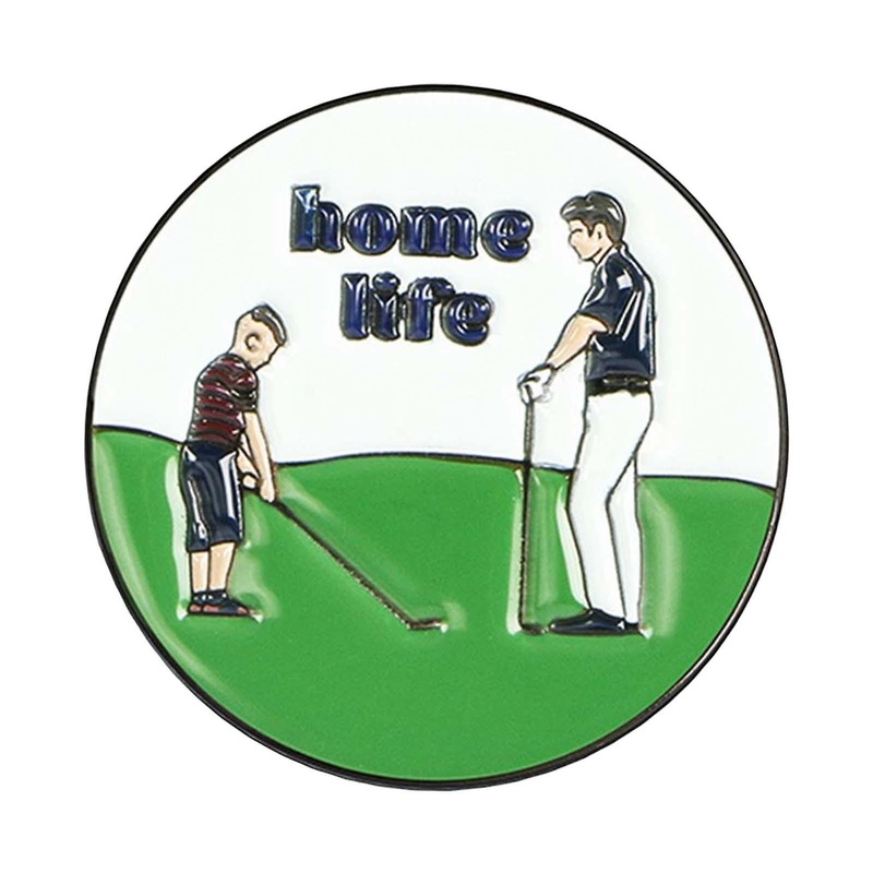 Golf Ball Marker Enamel Plated Green 25mm Golf Ballmarker for Women Men Gift Style A