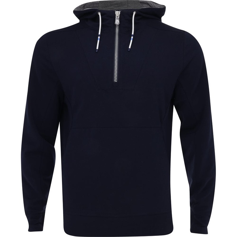 The Protector 1/4 Zip Hoodie|Nauti/Charcoal|White/Gray Heather|Medium|Large|X-Large|XX-Large