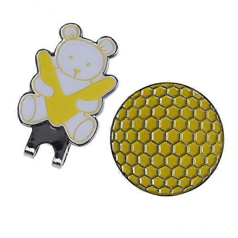 2-4pack Golf Hat Clip with Detachable Magnetic Golf Ball Marker Bear Pattern