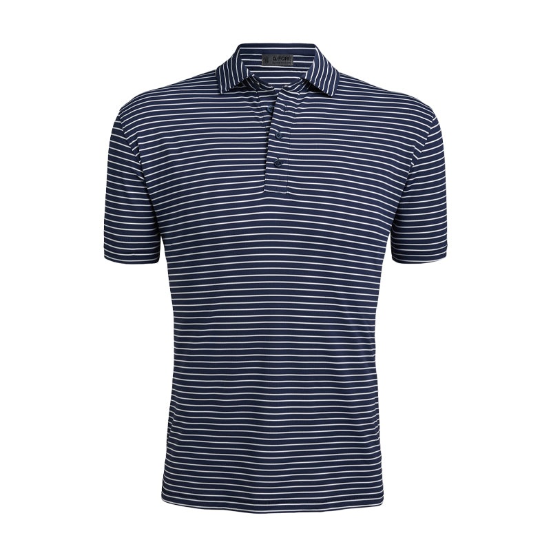 GFORE Perforated Striped Men’s Polo (Twilight)