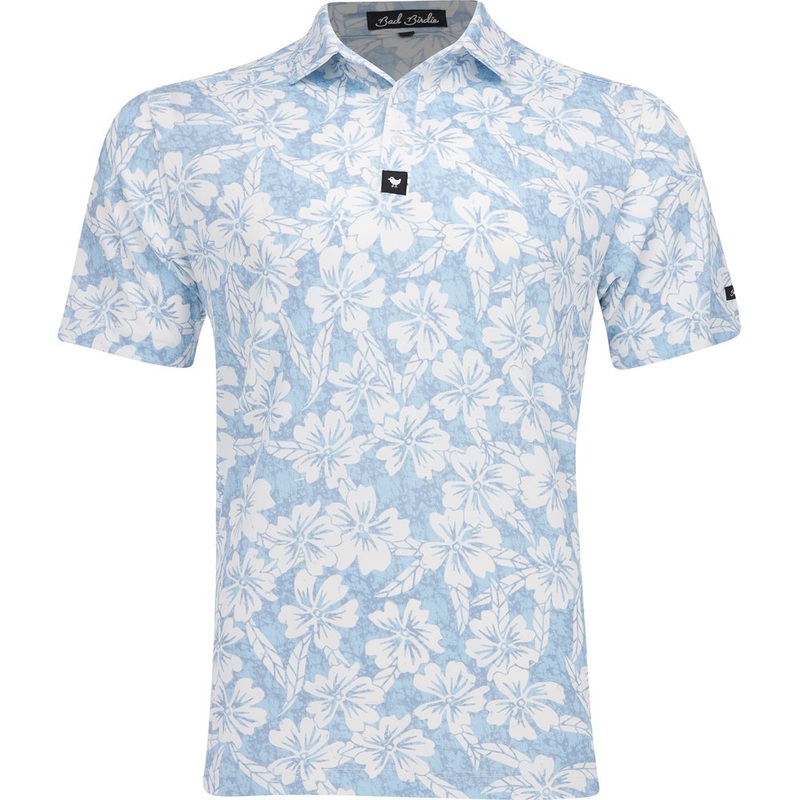 Pique Polo|Light Blue/White Floral|Medium|Large|X-Large|XX-Large