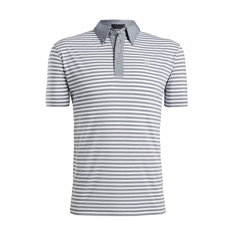 GFORE Perforated Wide Stripe Men’s Polo (Heather)