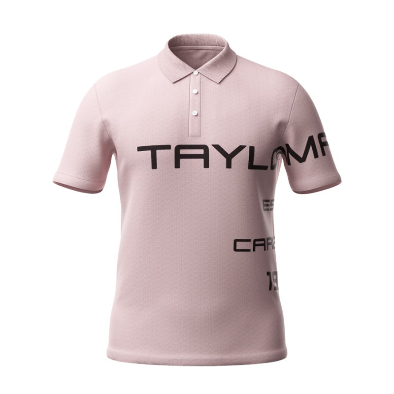 TAYLORMADE Big Letter Men’s Polo (Smoke Pink)