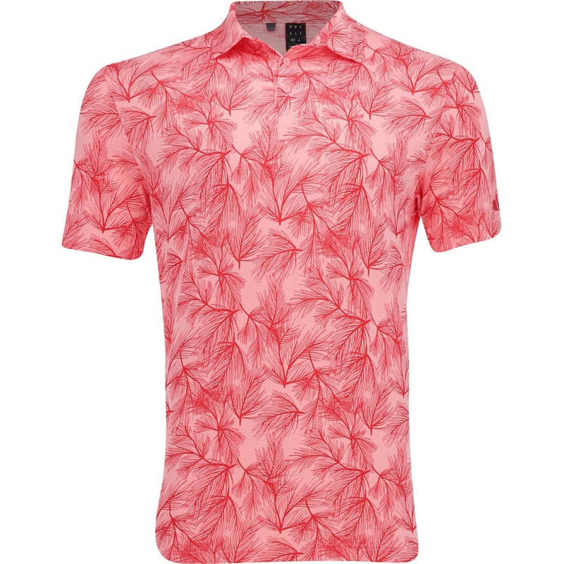 ULT365 Pine Print Polo|Semi Pink Spark/Better Scarlet|Medium|Large|X-Large