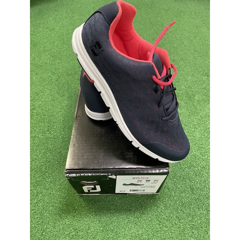 EX Shop Display Footjoy Ladies enJoy Golf Shoes 95714K / Navy Papaya / Size UK6.5