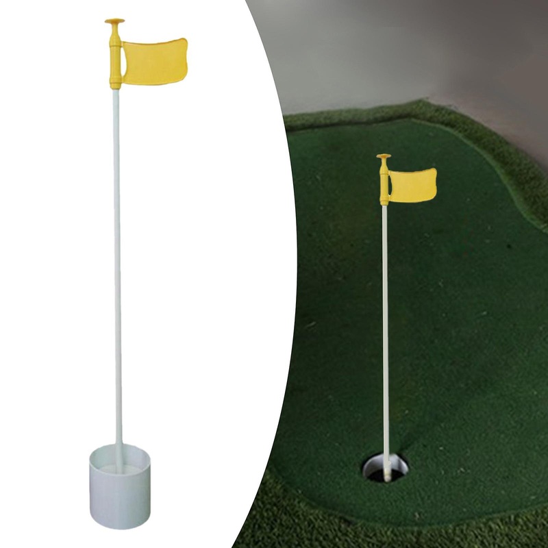 Golf Putting Green Practice Putting Set Golf Flagpoles For Lawn, Backyard