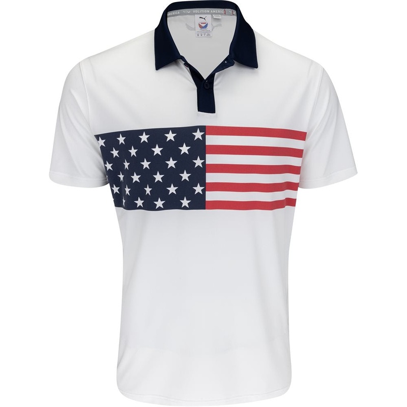 Volition Stars & Bars Polo|Bright White/Navy Blazer|Deep Navy|Medium|X-Large|XX-Large|Large