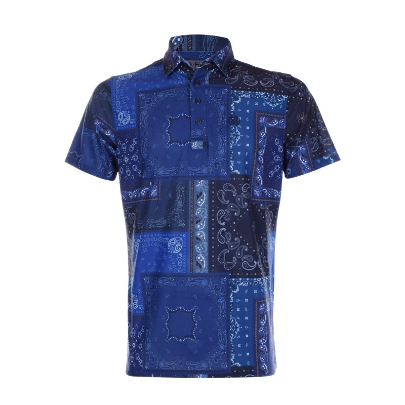 GFORE Bandana Print Pique Men’s Polo (Twilight)