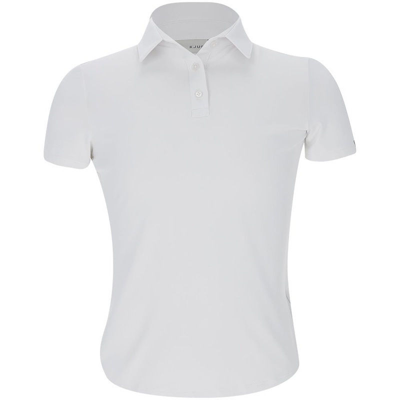 Girls’ Self Collar Polo|White|Atlanta Blue|6|8|10|12|14|16