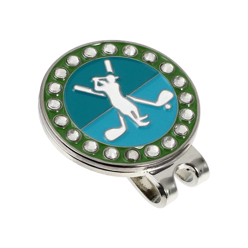 Magnetic Golf Ball Marker for Ball Use with Hat Clip Green Zinc Alloy