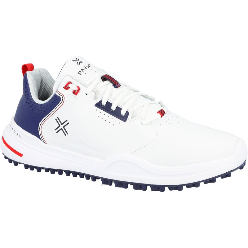 x 003 Spikeless Golf Shoes|White/Navy/Red|Black/White/Red|Gray/Black/Black|9|9.5|10|10.5|11|11.5|12|8.5|13
