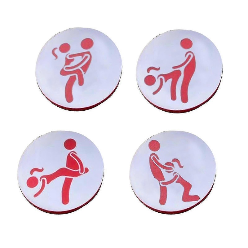 4pcs/set Golf Ball Markers Innovative Printed Pattern Wood Perfect Match Golf Position Marks Ornamnet For Outdoor 2025