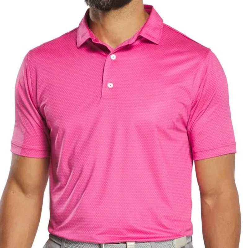 Abascus Print Polo|Pink Solid Magenta|Periwinkle|Small|Medium|Large|X-Large|XX-Large