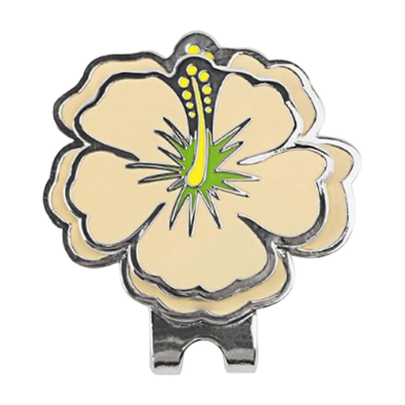 Flower Shape Golf Ball Marker Hat Clip Magnetic Golf Ball Marker Tool for Golfers Men Women  Yellow
