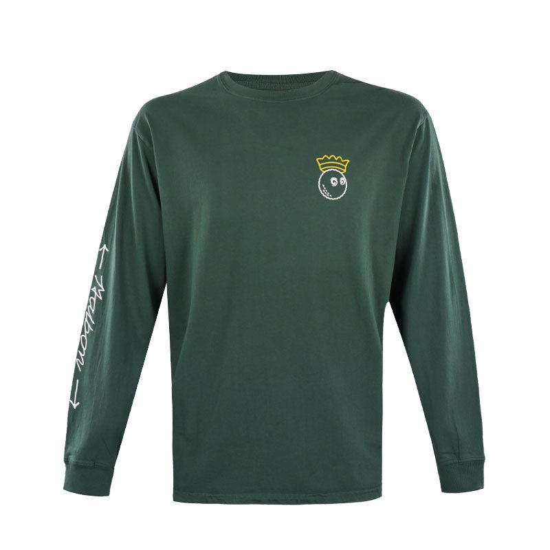MALBON GOLF Trophy Men’s Long Sleeve T-Shirt (Green)