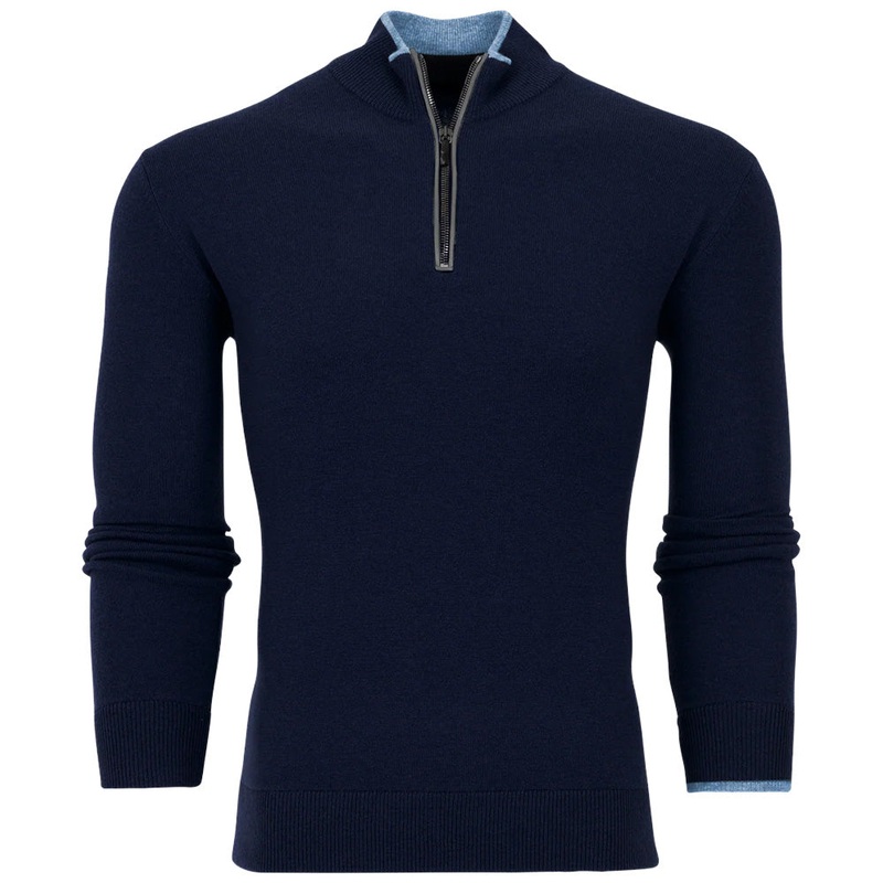 Sebonack 1/4 Zip Sweater|Maltese Blue|Medium|Large|X-Large