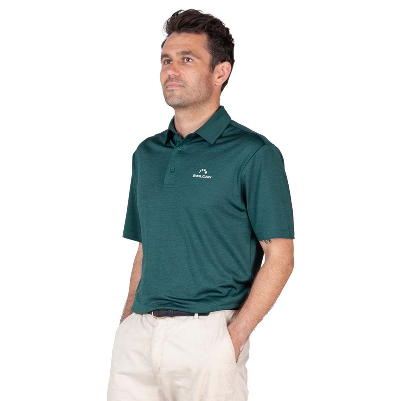Swilcan Mens Maiden Polo|Augusta Green|Autumn Orange|Charcoal|Medium|Large|X Large|2X Large