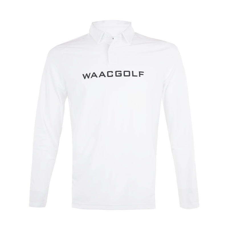 WAAC Korea Player’s Edition Cool Men’s Long Sleeve Polo (White)