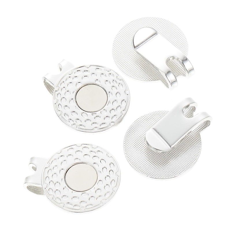 4 Pieces Golf Hat Clip with Zinc Alloy Ball Markers, Magnetic Golf Accessories for Golfers,  Gift for Friends, Durable Design and Craftsmanship