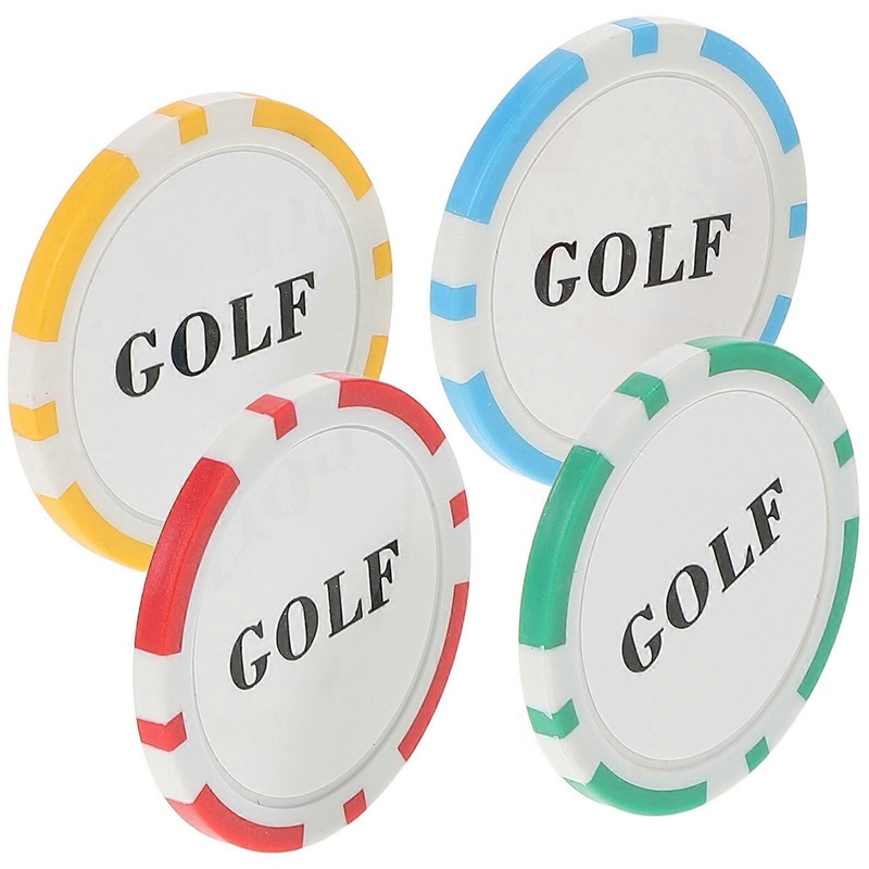 4pcs Golf Ball Markers   Durable ABS Plastic with Iron Core, Bright Colors for Easy Identification, Universal Size for Men and Women