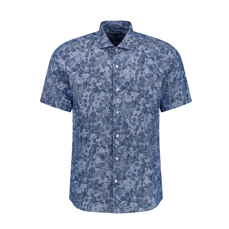 PETER MILLAR Amalfi Linen Men’s Sport Shirt (Indigo)