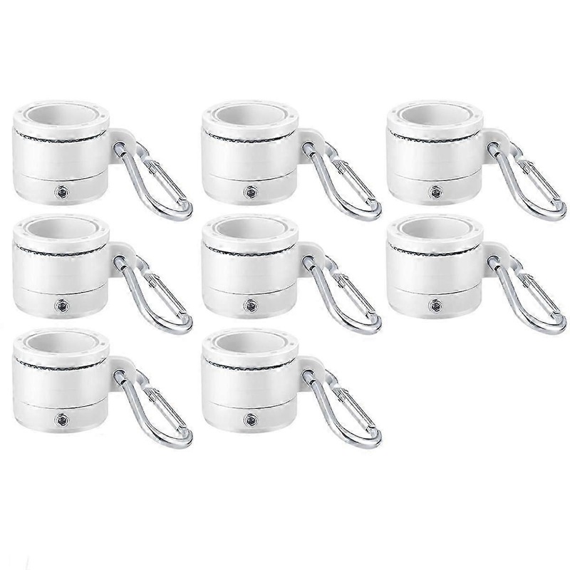 8Pcs Plastic Flag Pole Rings with Bearings 360 Degree Rotating Anti Wrap Flag Mounting Ring compatible with 0.76-1.0In Flag Pole,B
