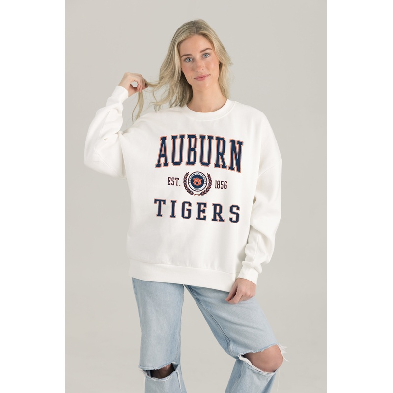 AUBURN TIGERS Timeless Triumph Fleece Crewneck Pullover