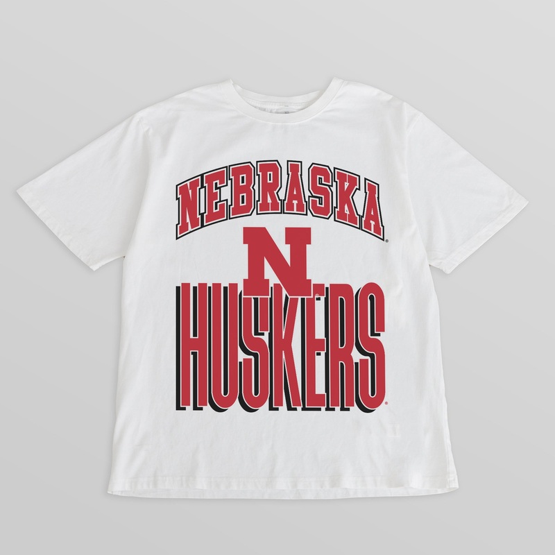 NEBRASKA CORNHUSKERS FIERCE FOCUS WASHED RELAXED FIT TEE