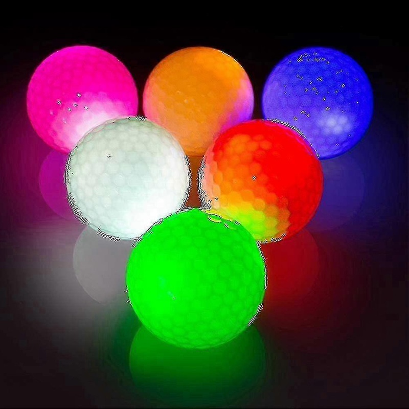 Improved Title: 6 Pcs Led Glowing Golf Balls, Flashing Night Golf Balls with Brightness for Dark Environments