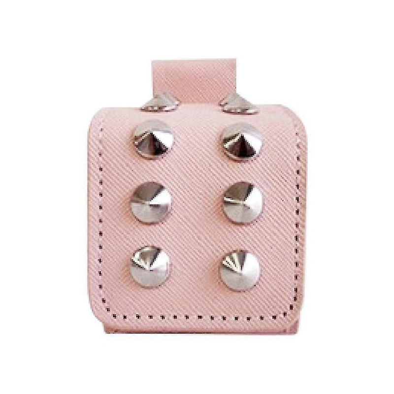 Golf Leather Case Golf Holster Golf Ball Cover With Rivet Decoration.(pink)(1pcs)