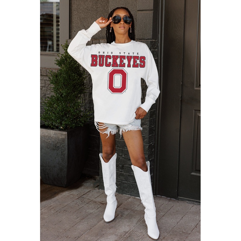 OHIO STATE BUCKEYES Big Goals Oversized Pullover