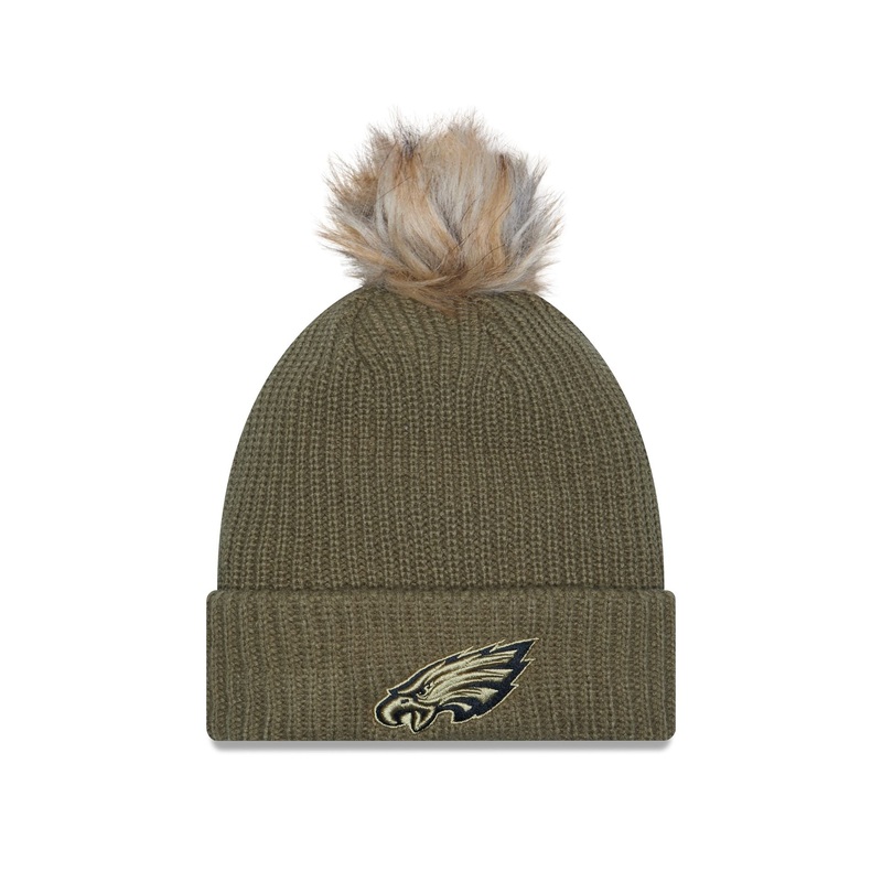 Philadelphia Eagles 2025 Salute to Service Women’s Pom Knit Hat
