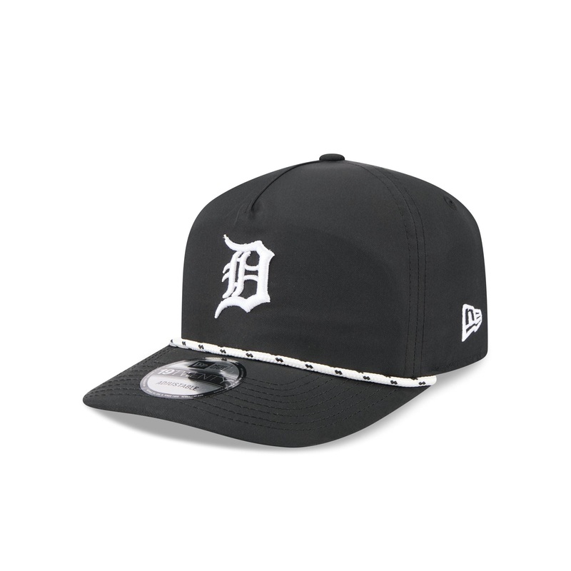 Detroit Tigers Black and White Rope 19TWENTY Snapback Hat