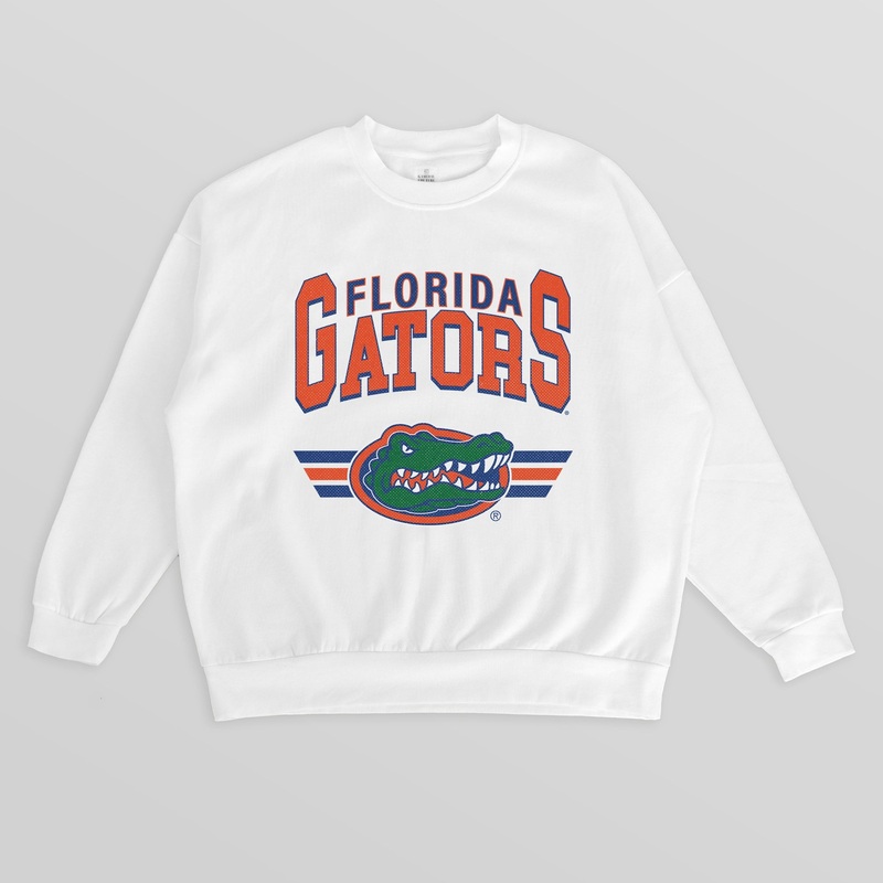 FLORIDA GATORS SWIFT STRIKE PREMIUM FLEECE DROP SHOULDER CREWNECK PULLOVER