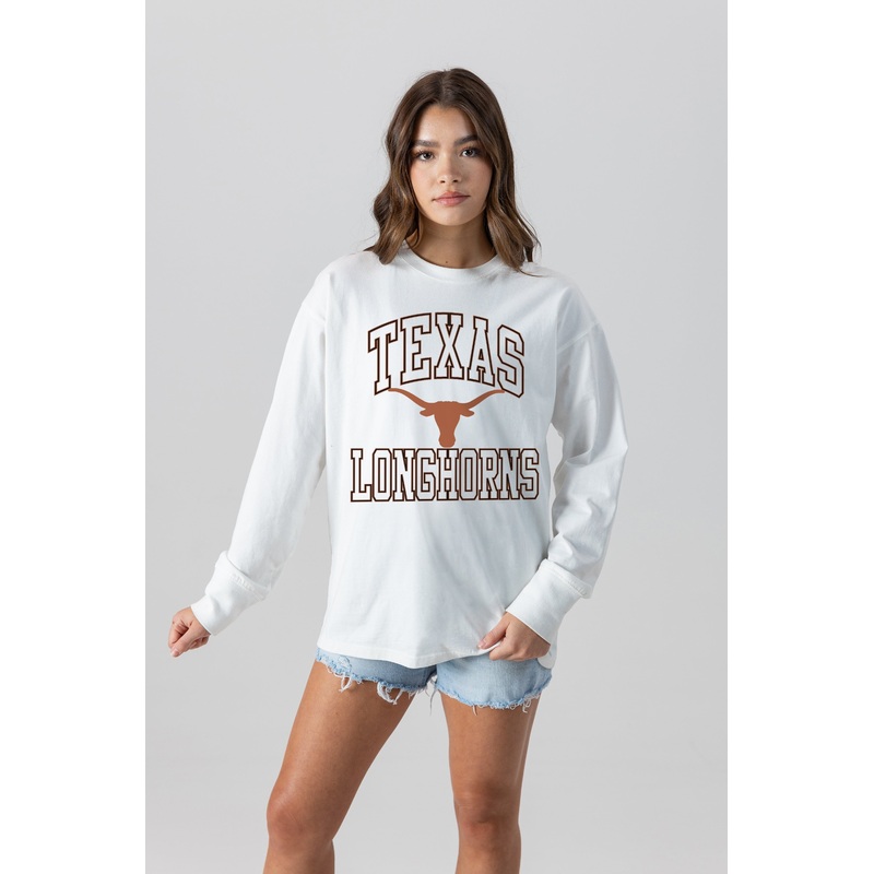TEXAS LONGHORNS Mind Games Oversized Long-Sleeve Tee