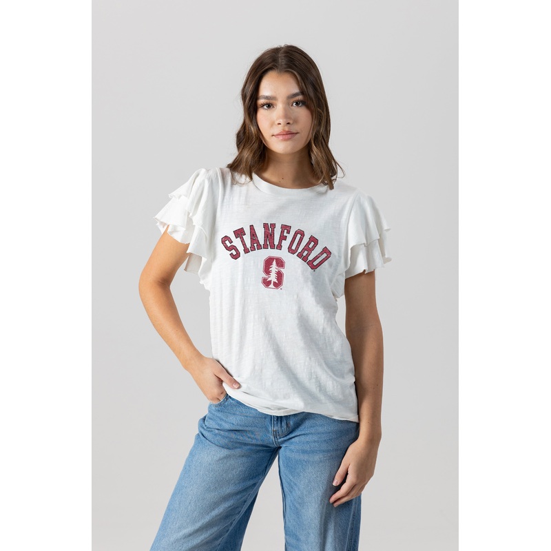STANFORD CARDINAL All In To Win Flutter Crewneck Top