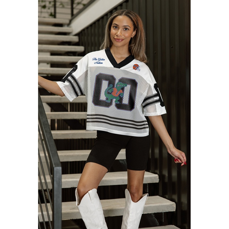 FLORIDA GATORS TRAILBLAZER MESH CROP FASHION JERSEY