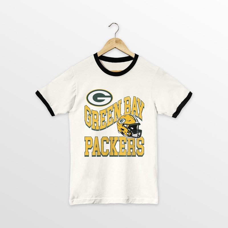 GREEN BAY PACKERS HARD EARNED VINTAGE RINGER TEE