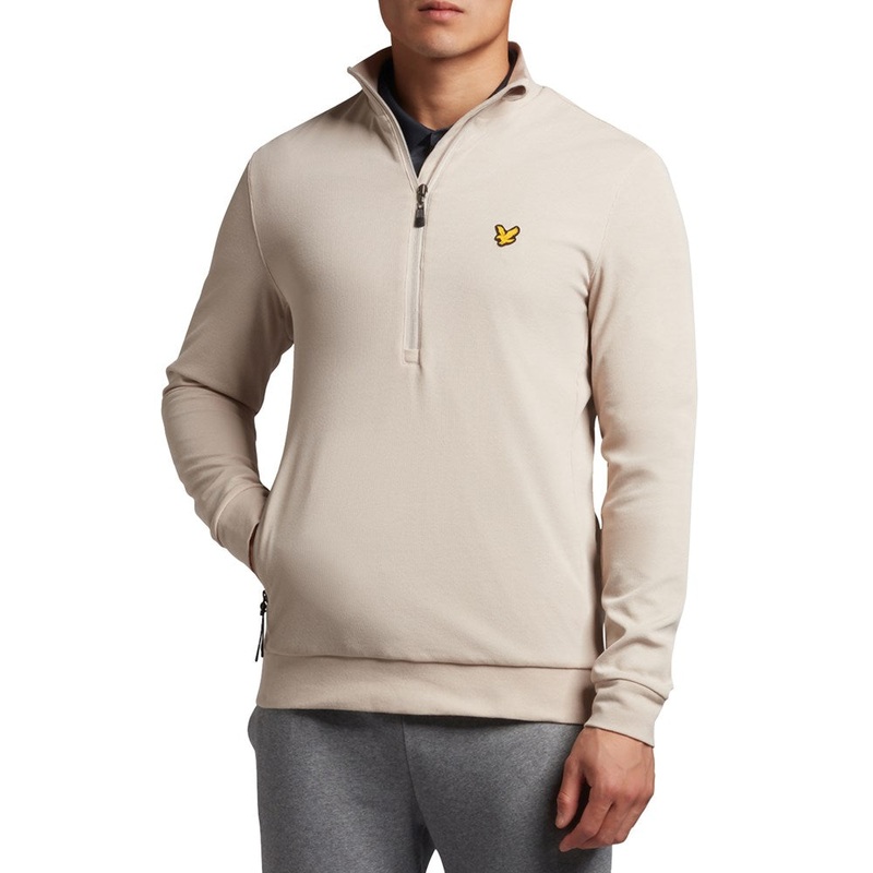 Lyle & Scott Golf Windshield 1/2 Zip Midlayer – Warm Dust