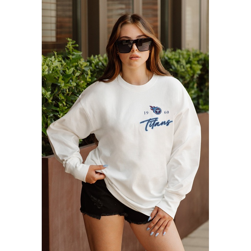 TENNESSEE TITANS Double Move Oversized Long-Sleeve Tee