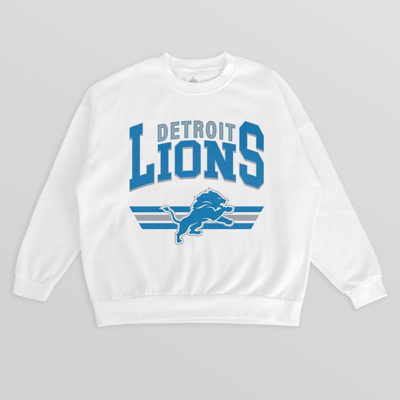 DETROIT LIONS SWIFT STRIKE PREMIUM FLEECE CREWNECK PULLOVER