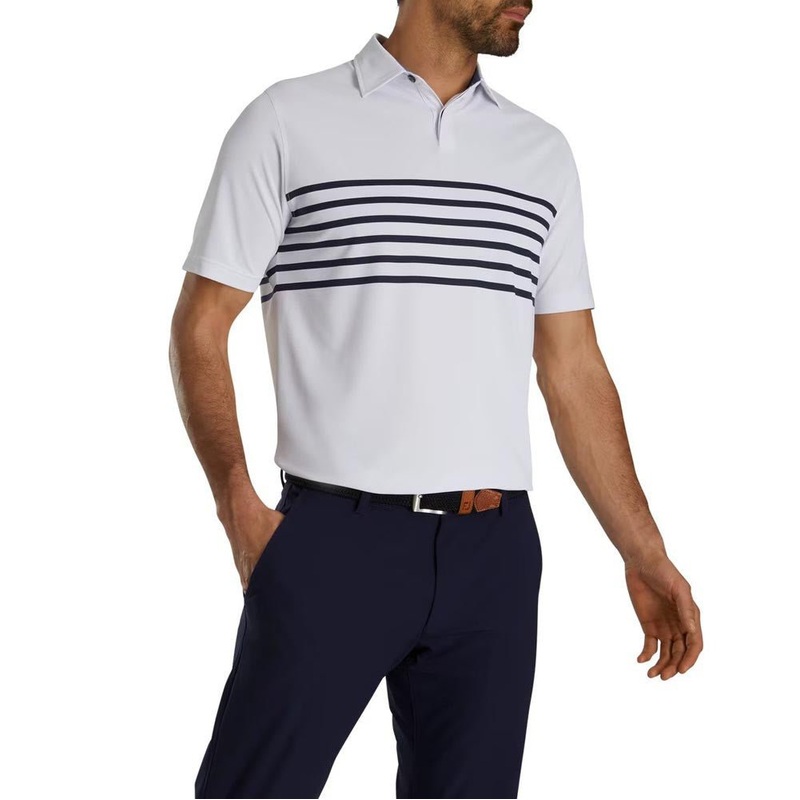 FooJoy Modern Engineering Stretch Pique Self Collar Polo