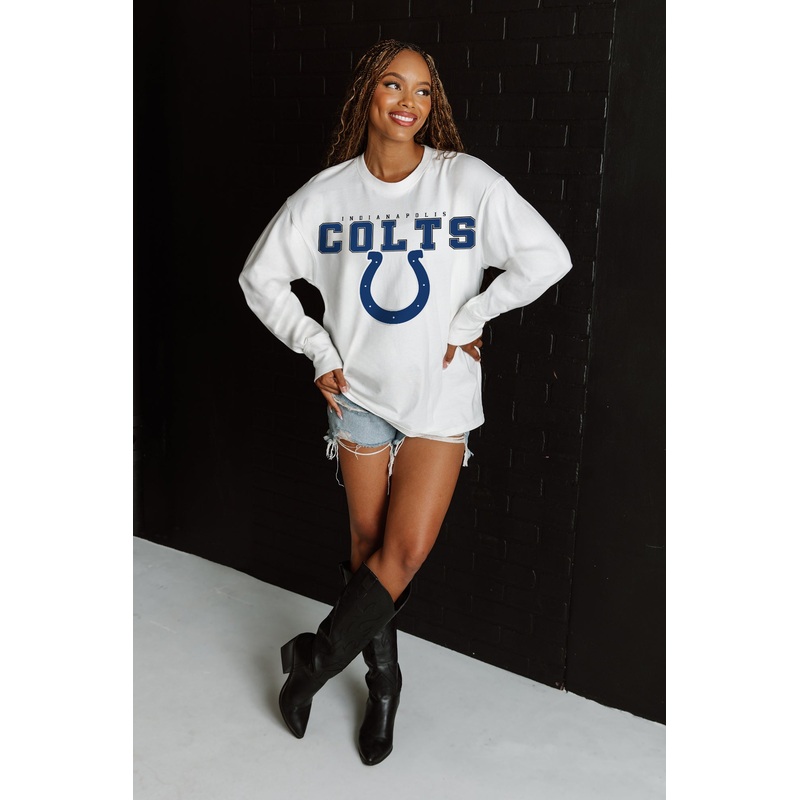 INDIANAPOLIS COLTS Big Goals Oversized Long-Sleeve Tee