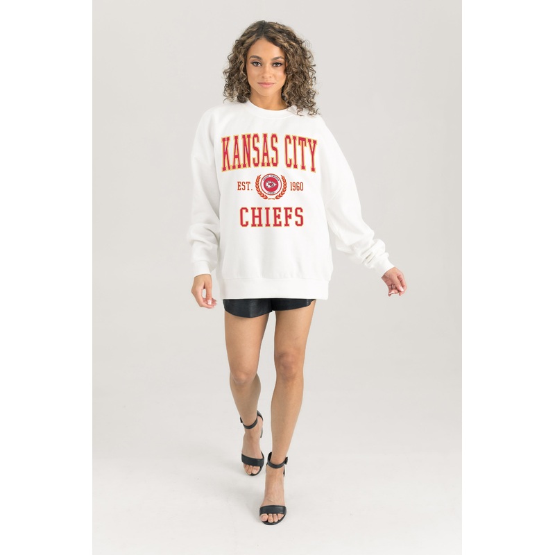 KANSAS CITY CHIEFS Timeless Triumph Fleece Crewneck Pullover