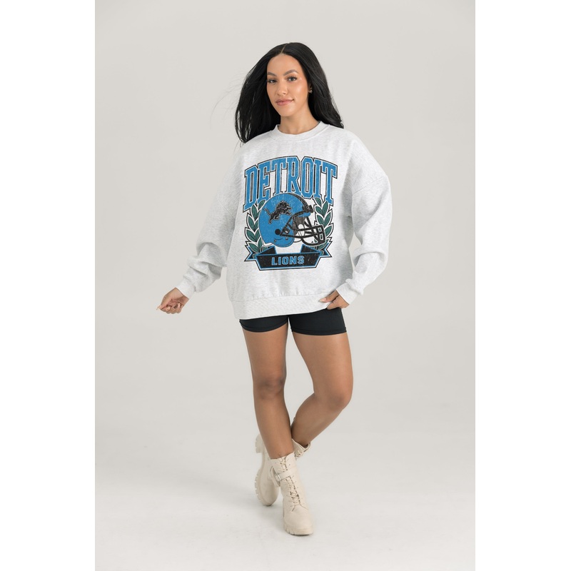 DETROIT LIONS Heritage Fleece Crewneck Pullover