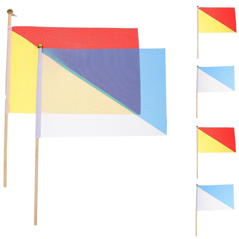 Emergency Signal Flag Commanding Flags Sports Events Simple Style Traffic Warning 6Pcs