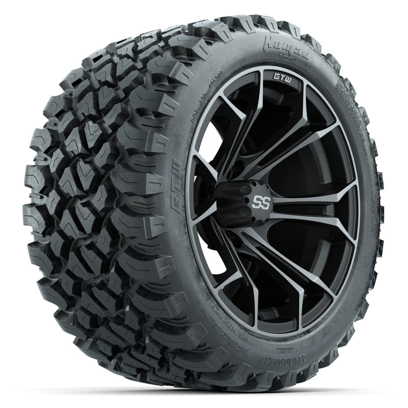 Set of (4) 14 in GTW Spyder Wheels with 23×10-14 GTW Nomad All-Terrain Tires PN# A19-557
